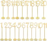 jmkcoz 20pcs wood wedding table numbers: elegant & sturdy holder base for party decoration, vintage birthday, banquet, and more! logo