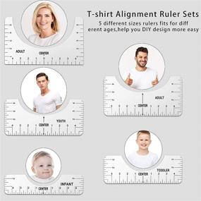 img 3 attached to 👕 5 Pack Tshirt Ruler Guide for Vinyl: Perfect Alignment for Heat Press & Centered Designs - T-Shirt Alignment Tuler for Kids & Adults