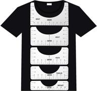 👕 5 pack tshirt ruler guide for vinyl: perfect alignment for heat press & centered designs - t-shirt alignment tuler for kids & adults logo