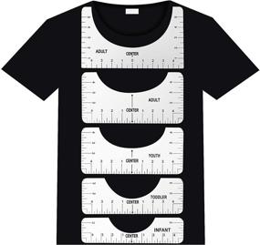 img 4 attached to 👕 5 Pack Tshirt Ruler Guide for Vinyl: Perfect Alignment for Heat Press & Centered Designs - T-Shirt Alignment Tuler for Kids & Adults