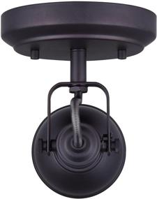 img 2 attached to 💡 CANARM ICW622A01ORB10 LTD Polo 1 Light Ceiling/Wall, Oil Rubbed Bronze with Adjustable Head - Stylish Illumination Fixture for Versatile Lighting Needs