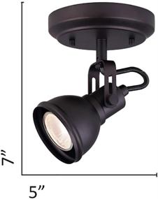 img 1 attached to 💡 CANARM ICW622A01ORB10 LTD Polo 1 Light Ceiling/Wall, Oil Rubbed Bronze with Adjustable Head - Stylish Illumination Fixture for Versatile Lighting Needs