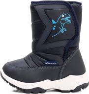 ahannie kids boys girls snow boots: high-performance winter footwear with insulation for toddler/little kid logo