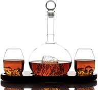 🥃 kemstood whiskey crystal decanter: elegant alcohol storage solution логотип