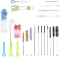 🧼 sefone 20pcs multi-use bottle cleaning brushes set - versatile water bottle brushes, straw cleaning brush, pipe brush and vent brush for cleansing varied diameters and sizes baby bottle, nipple, tube logo