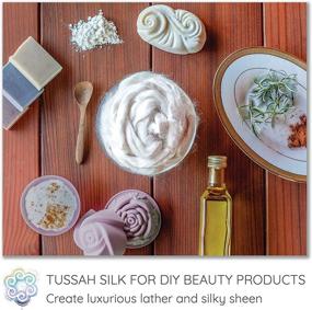 img 3 attached to 🧶 Tussah Silk Fiber: Perfect for Soap Making, Spinning, Blending, Felting, Dyeing, and Paper Making. Premium Grade Extra Bleached White Combed Top Roving.