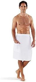 img 1 attached to 🏻 Boca Terry Men's Spa Wrap: The Perfect Comfort and Style for a Luxurious Spa Experience