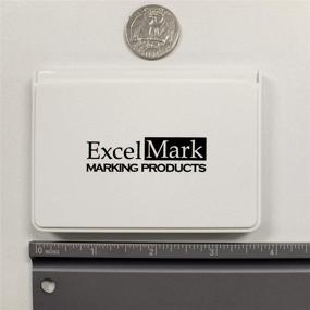 img 1 attached to 🖌️ ExcelMark Brown Ink Pad for Rubber Stamps - 2-1/8" x 3-1/4" Dimensions - Enhanced SEO