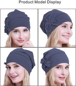 img 3 attached to 🧢 Cotton Chemo Turbans: Stylish Headwear Beanie Hat Cap for Women Undergoing Cancer Treatment and Hair Loss