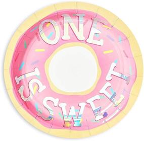 img 3 attached to 🍩 Sweet Donut 1st Birthday Party Paper Plates (7 In, Pack of 48)