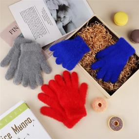 img 1 attached to 🧤 TODDOR Winter Children Stretchy Mittens: Stylish Girls' Accessories for Cold Weather