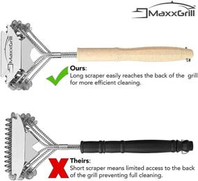 img 3 attached to 🔥 MaxxGrill Barbecue Grill Brush and Scraper - Bristle-Free - Safe BBQ Cleaning Brush for All Grill Types - Ideal Grill Brush for the Whole Family - Grill Accessories Rescue Cleaner - Excellent Gift Idea