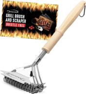 🔥 maxxgrill barbecue grill brush and scraper - bristle-free - safe bbq cleaning brush for all grill types - ideal grill brush for the whole family - grill accessories rescue cleaner - excellent gift idea logo