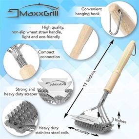 img 2 attached to 🔥 MaxxGrill Barbecue Grill Brush and Scraper - Bristle-Free - Safe BBQ Cleaning Brush for All Grill Types - Ideal Grill Brush for the Whole Family - Grill Accessories Rescue Cleaner - Excellent Gift Idea