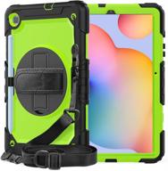 📱 kids samsung galaxy tab s6 lite case with pen holder and screen protector - hard durable rugged protective cover with handle shoulder strap for 10.4 inch sm-p610/p615, green - sibeitu 2020 logo