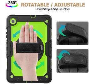 img 2 attached to 📱 Kids Samsung Galaxy Tab S6 Lite Case with Pen Holder and Screen Protector - Hard Durable Rugged Protective Cover with Handle Shoulder Strap for 10.4 Inch SM-P610/P615, Green - SIBEITU 2020