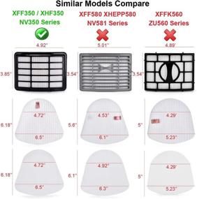 img 1 attached to 🧹 Anewise Vacuum Filter for Shark Navigator NV350-NV357 | 2 Pre-Felt + 1 HEPA Filter | Compatible with XFF350 & XHF350