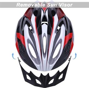 img 3 attached to iWUNTONG Adult Bike Helmet: Removable Sun Visor & Reflective Stripe, Lightweight and Adjustable for Mountain Biking