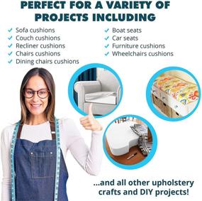 img 1 attached to 🛋️ High Density Upholstery Foam Padding: 4"x22"x22" Custom Pillow, Chair, and Couch Cushion Replacement Foam - Craft Foam Upholstery Supplies, Foam Pad for Cushions, Seat Repair, and More