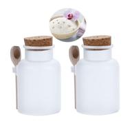 frosted multipurpose canisters containers cosmetic logo