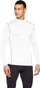 img 4 attached to Stay Warm and Comfortable with Under Armour Men's ColdGear Armour Compression Mock Long-Sleeve T-Shirt