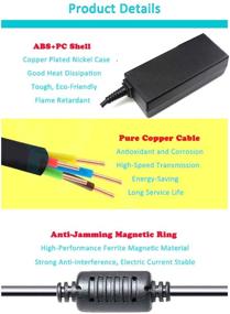 img 1 attached to 🔌 Dell Chromebook & Latitude Laptop AC Adapter Charger, LA65NS2-01, Power Supply Cord - Compatible with 3120, 3180, 3189, E7240, E7270, E7280, E7440, E7450, E7470, E7480, E5430, E5440, E5450, E5470, E5480, E5580 Models