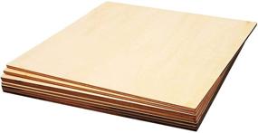 img 2 attached to Crafty Creations: 8-Pack Wooden Squares for Craft Projects and Design (8 x 8 in)