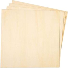 img 4 attached to Crafty Creations: 8-Pack Wooden Squares for Craft Projects and Design (8 x 8 in)