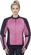 👩 viking cycle warlock armored mesh women's motorcycle textile jacket - ce approved, form fitting, lightweight biker gear logo