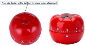 img 2 attached to 🍅 MHR Timers – 60 Minute Mechanical Kitchen Cooking Timer Clock with Loud Alarm, Red Pomodoro Design