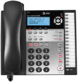 img 1 attached to 📞 AT&T 1070 4-Line Expandable Corded Phone System: Caller ID/Call Waiting, Speakerphone & Handset - Black/Silver