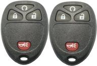 🚗 keyless entry remote car key fob shell case for gm gmc chevrolet buick 4 buttons replacement (2 key shell) - button pad included logo