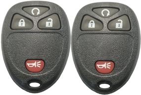 img 4 attached to 🚗 Keyless Entry Remote Car Key Fob Shell Case for GM GMC Chevrolet Buick 4 Buttons Replacement (2 Key Shell) - Button Pad Included