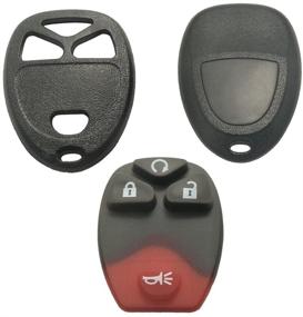 img 1 attached to 🚗 Keyless Entry Remote Car Key Fob Shell Case for GM GMC Chevrolet Buick 4 Buttons Replacement (2 Key Shell) - Button Pad Included