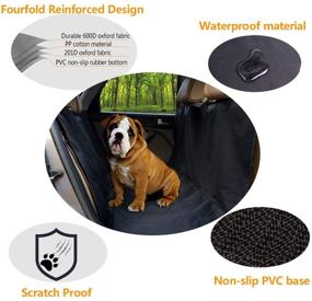 img 2 attached to JOYELF Pet Car Seat Cover for Dogs - Designed for Cars, Trucks, and SUVs with Adjustable Safety Belts - Bonus Travel Pet Bowl Included - Perfect Pet Gift