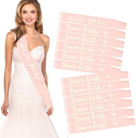 img 4 attached to 🎉 Set of 12 Konsait Bachelorette Party Sashes - 11 Team Bride Sashes + 1 Bride to Be Sash in Rose Gold | Bridal Shower Decorations, Wedding Girls Night Out, Bachelorette Party Accessories