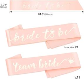 img 3 attached to 🎉 Set of 12 Konsait Bachelorette Party Sashes - 11 Team Bride Sashes + 1 Bride to Be Sash in Rose Gold | Bridal Shower Decorations, Wedding Girls Night Out, Bachelorette Party Accessories