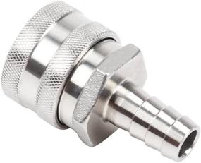 img 1 attached to 🚰 ProMaker 2-Pack 1/2 inch Barb Female Stainless Steel Quick Disconnect Homebrew Fitting Connector Homebrewing (1/2 inch Barb)