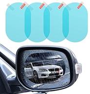 🌧️дождепроницаемая пленка для заднего вида автомобиля: зеркальная пленка foseal - hd clear nano coating, водонепроницаемый и антицарапающий защитник для зеркал и боковых окон suv автомобиля (4 шт.) логотип
