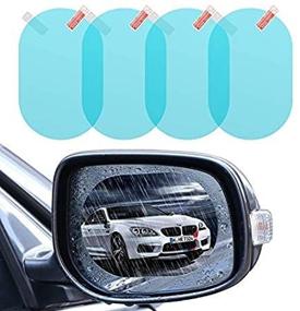 img 1 attached to 🌧️Дождепроницаемая пленка для заднего вида автомобиля: Зеркальная пленка Foseal - HD Clear Nano Coating, Водонепроницаемый и антицарапающий защитник для зеркал и боковых окон SUV автомобиля (4 шт.)
