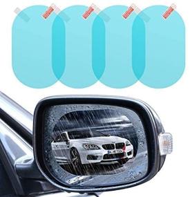img 2 attached to 🌧️Дождепроницаемая пленка для заднего вида автомобиля: Зеркальная пленка Foseal - HD Clear Nano Coating, Водонепроницаемый и антицарапающий защитник для зеркал и боковых окон SUV автомобиля (4 шт.)