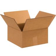 box usa b12126 flat corrugated boxes, 12x12x6, kraft (pack of 25) - durable packaging solution for shipping and storage logo