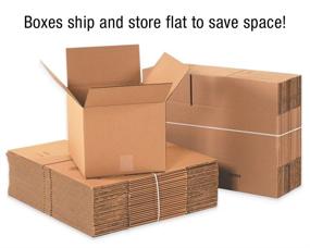 img 2 attached to BOX USA B12126 Flat Corrugated Boxes, 12x12x6, Kraft (Pack of 25) - Durable Packaging Solution for Shipping and Storage