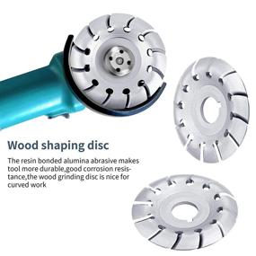 img 1 attached to Aodaer 4-Piece Angle Grinding Wheel Set: Turbo Carving Disc, Grinder Chain Disc, Wood Polishing Shaping Disc – Ideal for Wood Cutting, Polishing, Sanding, Carving, and Grinding Wheel Plate