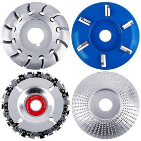 img 4 attached to Aodaer 4-Piece Angle Grinding Wheel Set: Turbo Carving Disc, Grinder Chain Disc, Wood Polishing Shaping Disc – Ideal for Wood Cutting, Polishing, Sanding, Carving, and Grinding Wheel Plate