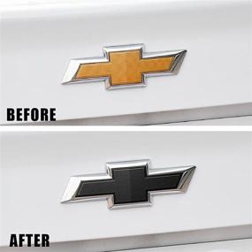 img 1 attached to 🎀 Happyworker Compatible Black Bowtie Emblems for Chevy Cruze 2016-2018 - Front & Rear Set of 2