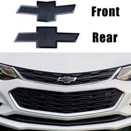 🎀 happyworker compatible black bowtie emblems for chevy cruze 2016-2018 - front & rear set of 2 logo