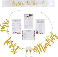 🌸 complete floral bridal shower games pack: but first mimosas banner, bride to be sash, 4 games - wedding advice, what's on your phone, he said she said, how well do you know the bride logo