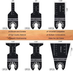 img 3 attached to 🔪 31 PCS Bionso Oscillating Saw Blades Kit - Premium Multitool Blades for Wood, Metal, Plastics - Compatible with Dewalt, Worx, Rockwell, Wen, Milwaukee, Makita, Ryobi, Bosch, Fein, Porter, Genesis, and Black