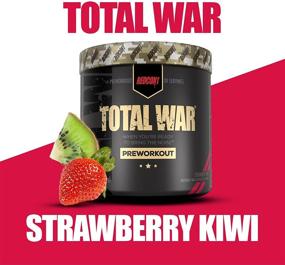 img 2 attached to 🍓 Redcon1 Total War Preworkout - Energize, Enhance Stamina and Concentration, Beta-Alanine, 350mg Caffeine, Citrulline Malate, Nitric Oxide Booster - Keto-Friendly Formula (Strawberry Kiwi)